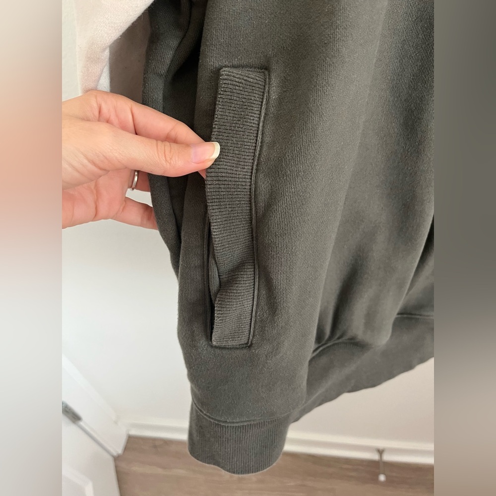 Teddy Fresh Gray Cream Black Colorblock Hoodie Mens Medium Long Sleeve - Picture 6 of 11